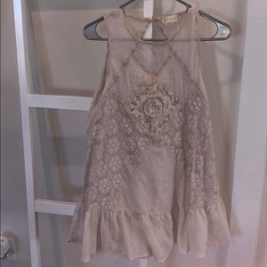 Cream lacy tunic